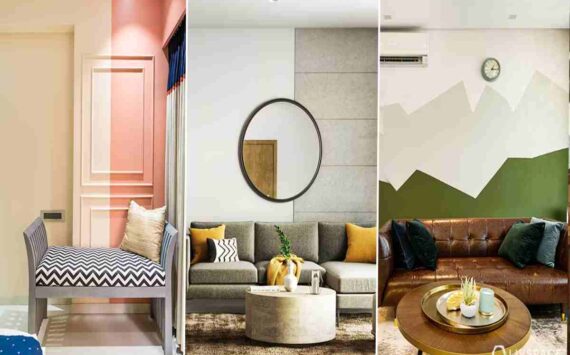 Two Colour Combination For Living Room