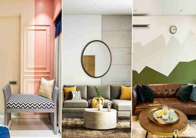 Two Colour Combination For Living Room
