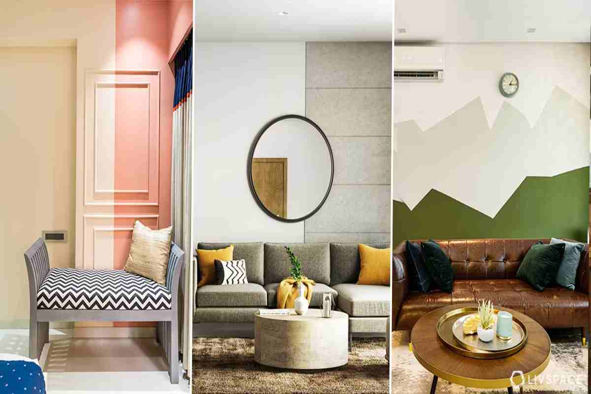 Two Colour Combination For Living Room