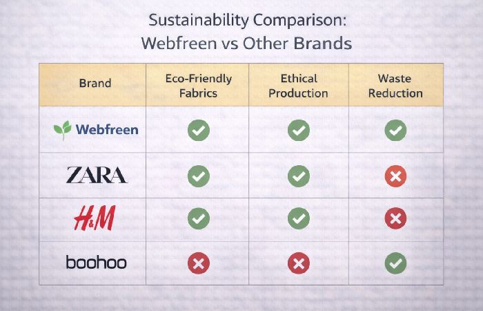 Sustainability comparison chart