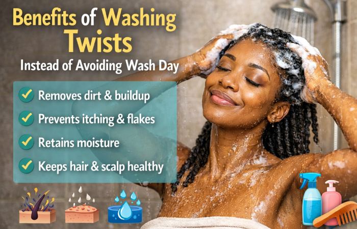 Benefits of Washing Twists Instead of Avoiding Wash Day