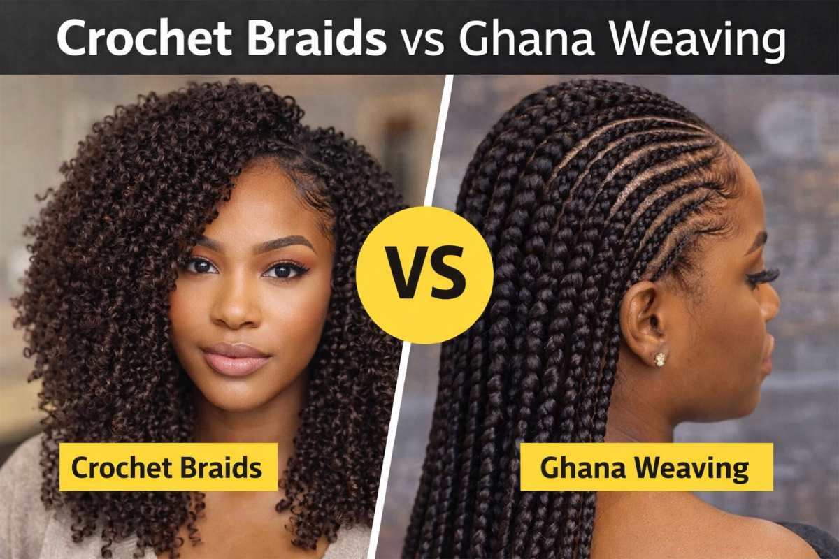 Crochet Braids vs Ghana Weaving: Which Lasts Longer & Saves More Edges?