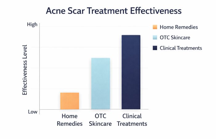 acne scar treatment effectiveness comparison chart