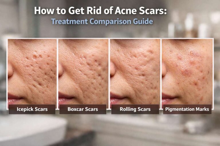 how to get rid of acne scars treatment comparison guide